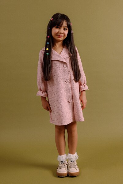 Perendi Дівчачий плащ з ґудзиками та поясом – комбінація для особливого дня