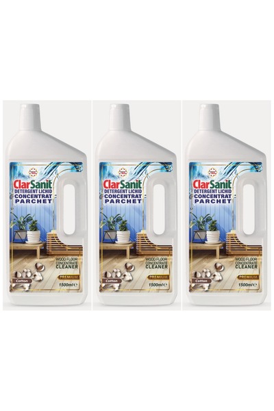 clarsanit SET 3 BUCĂȚI - Detergent premium din bumbac pentru podele din lemn ...