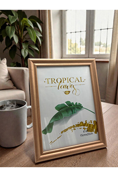 CİHO 15×20 cm Glossy Glass Bronze Decorative Contrast Photo / Memory Frame