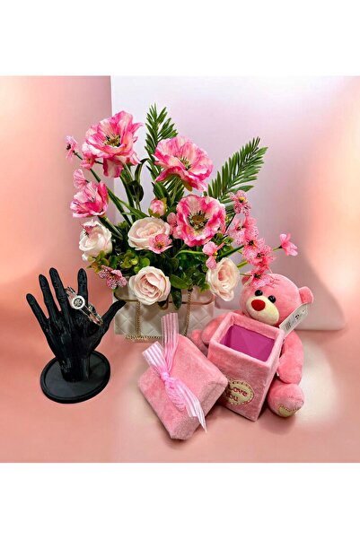 sedoshhomevision Women's Day Gift Set with Pink Rose Bouquet