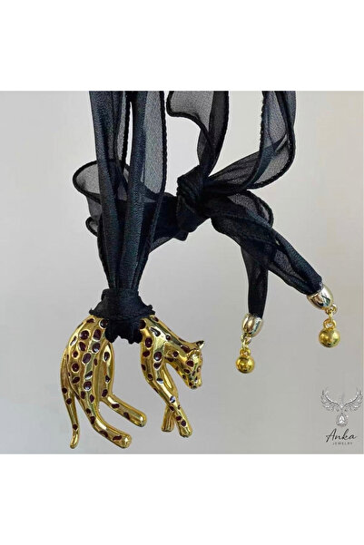 ANKA JEWELLRY TÜL BAĞLAMALI PANTER MODEL KOLYE