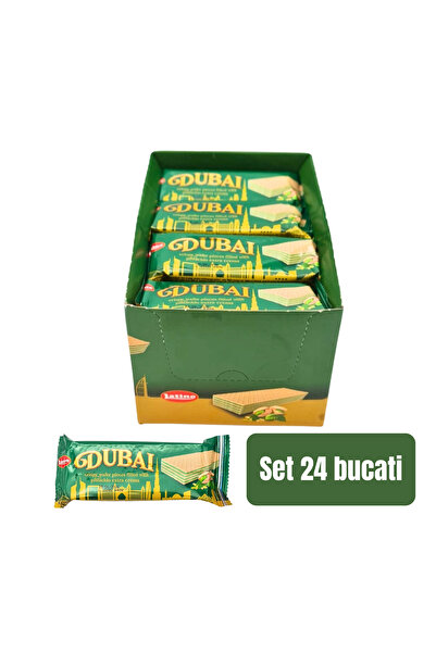 Latino SET 24 PIECES - Napolitane Dubai-Style Crispy Wafer with Pistachio Fla...