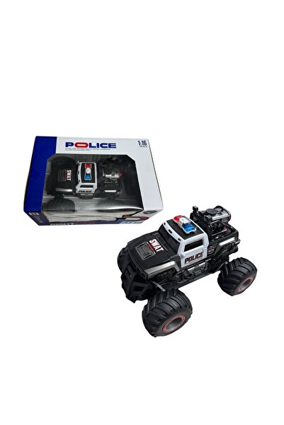 ADIRI SHOP RC Off-Road Police Toy Car, 2.4GHz, with LED Lights and Spray Func...