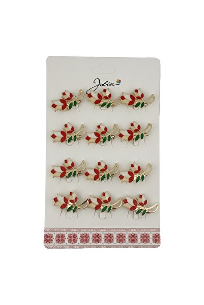 OEM Complete set of 12 March 1st Spring Tulips Brooches with Traditional Moti...