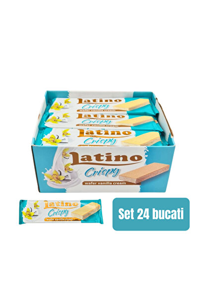 Latino SET 24 PIECES - Napolitana Vanilla Wafer Biscuits with Vanilla Cream F...