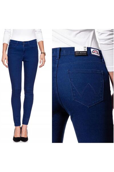 WRANGLER Blugi de damă, Wrangler, bumbac, lungime normală, fermoar, 5 buzunar...