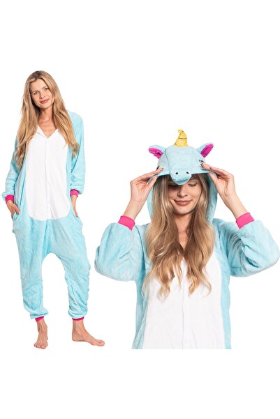 Other Kigurumi pajamas for women — onesie suit, blue Pegasus model, size XL