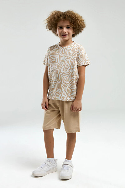 Arnetta Boy's Cream Bermuda Suit