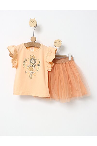 MiniKids Set Summer Girl model corai 122 (6-7 ani)