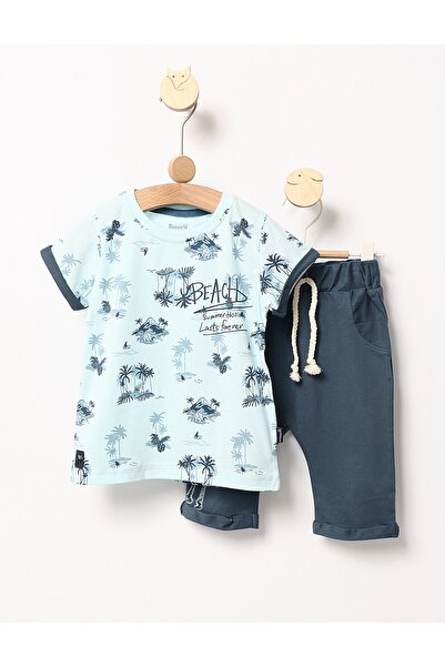 MiniKids Set vara Summer model cu turcoaz 116 (5-6 ani)