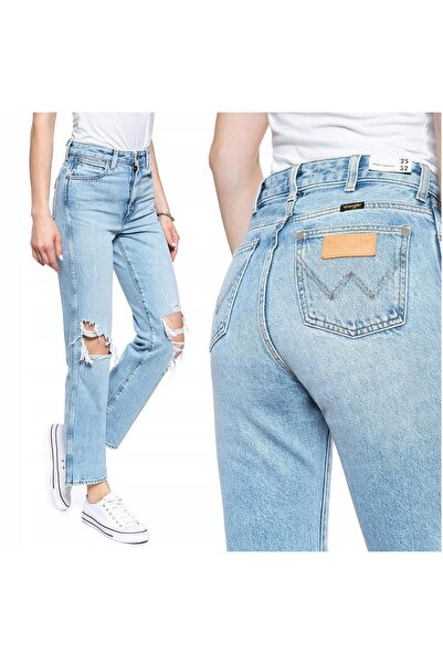 WRANGLER Blugi de damă, Wrangler, Retro Straight, 18894-85, Bumbac, Lungi, Bo...