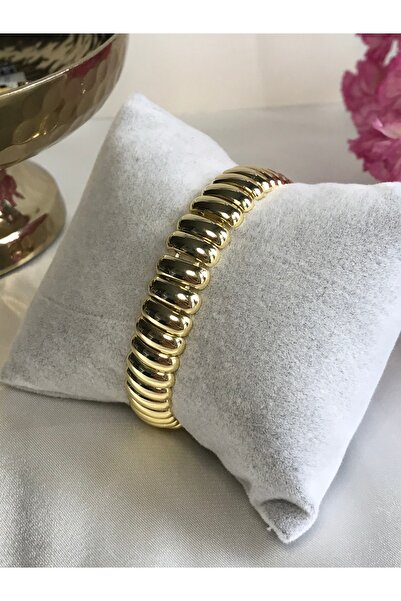 Livza Accessory 14K Altın Kaplama Lastikli Saran Bileklik
