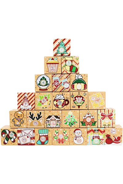 Other Calendar Advent de Umplut - 24 Cutii DIY Craciun, Carton Rezistent, 7x7...