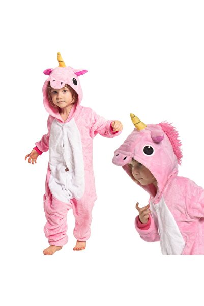 Other Pijama Kigurumi pentru copii — salopetă roz model Pegas, costum de joac...