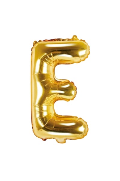 Other Letter E Foil Balloon - Birthday Anniversary, Air or Helium - 40 cm, Gold