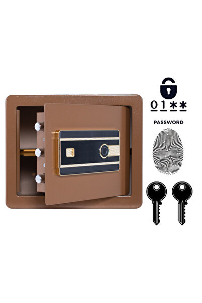 Other Biometric Armored Safe, Opening and Code, Q235 Steel, 30x36x30 cm, Brown