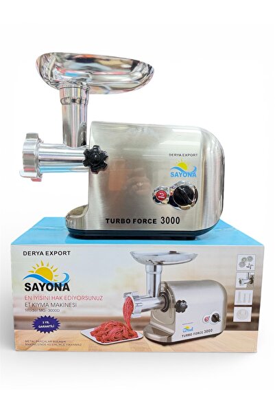 SAYONA Turbo Force 3000 Et Kıyma Makinesi MG-3000D Güçlü Motor Metal Dişli Ev Tipi Kıyma Makinesi