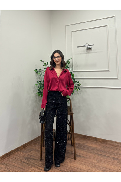 ZDABOUTİQUE Premium Çift Taraf Taş Baskı Jean