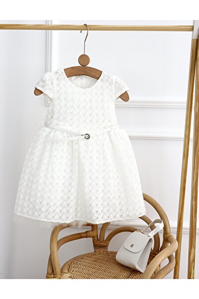 MiniKids Rochita brodata si poseta Valeria alb 110 (4-5 ani)