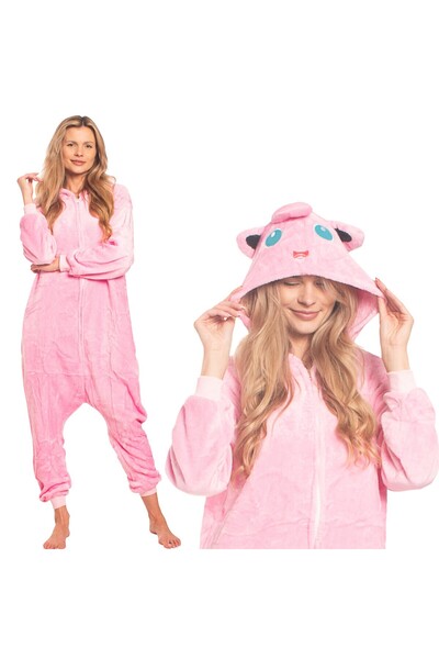 Other Kigurumi Onesie Pajamas for Women — Pink Jigglypuff Pokemon Fluffy Cost...