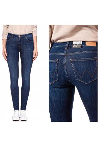 WRANGLER Blugi de damă, Wrangler, bumbac, lungime normală, fermoar, 5 buzunar...