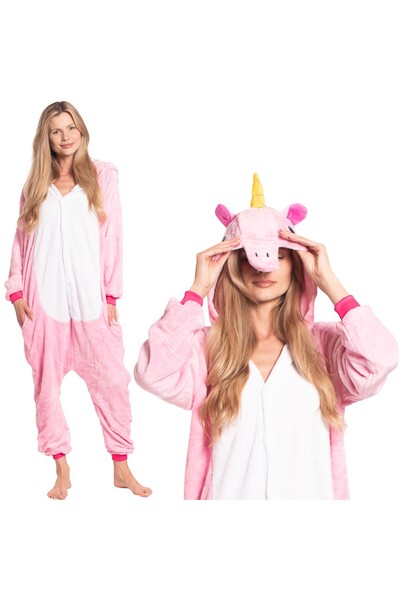 Other Kigurumi Pajamas for Women — Fluffy and Warm One-Piece Suit, Pink Pegas...