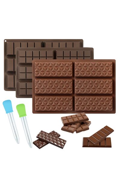 Other Dubai Chocolate Silicone Mold Set, 3 Pieces with Dripper, BPA Free, 25....