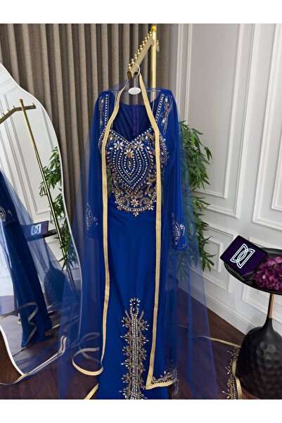 ranin Barbie tulle shawl dress with hand embroidery