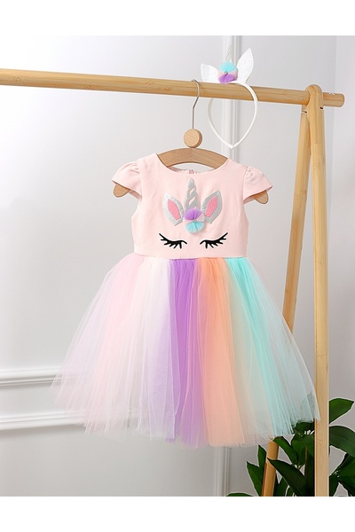 MiniKids Rochita premium cu bentita Impression roz 140 (9-10 ani)