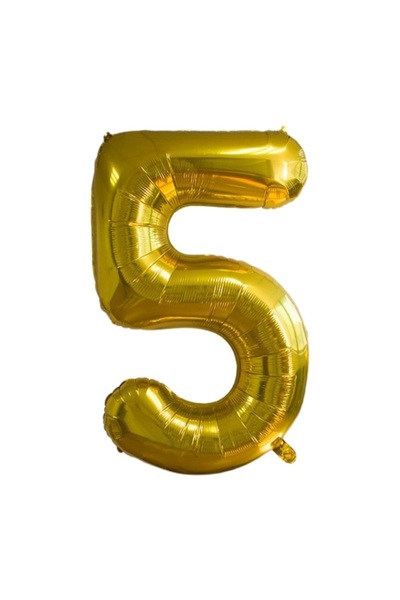 Other Foil Balloon Number 5 - Birthday, Party Decoration, Air or Helium - Gol...