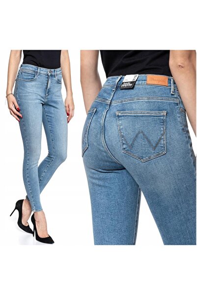 WRANGLER Blugi de damă, Wrangler, Skinny cu talie înaltă, 20950-184, Bumbac, ...