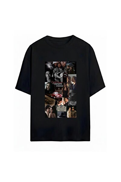 SVART WEAR The Vampire Diaries Baskılı Unisex Oversize T-Shirt