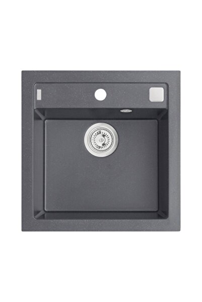 Alveus Formic 20 Single Bowl Kitchen Sink, 52x51 Cm, Carbon Granite