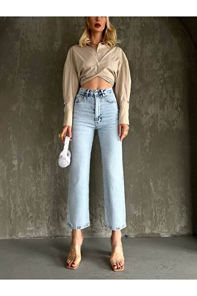 Rabona Fashion Παντελόνι Jean σε ίσια γραμμή