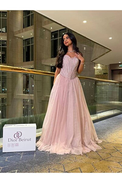 ranin Embroidered evening dress