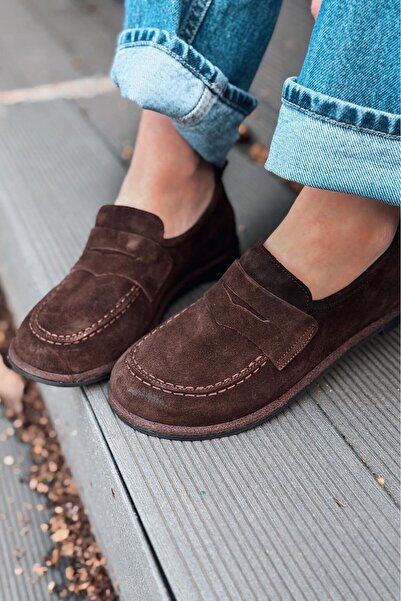 I Love Shoes Γυναικεία Loafer Marion σε ανοιχτό καφέ χρώμα από γνήσιο σουέντ