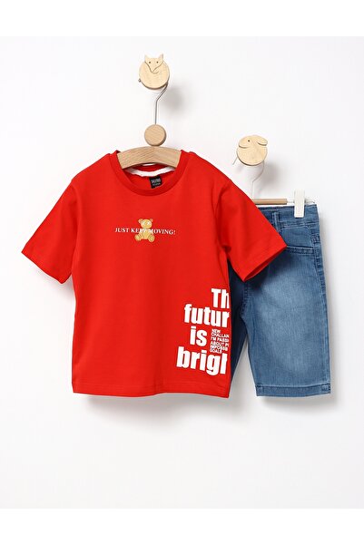 MiniKids Costumas de vara JKM model rosu 110 (4-5 ani)