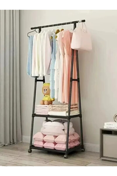 OEM Set 2 Suporturi Triunghi pentru Haine cu Umerase si 2 Rafturi Inferioare ...