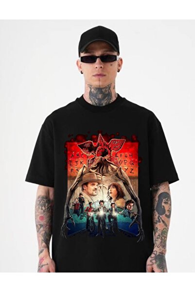 SVART WEAR Μπλουζάκι Stranger Things με στάμπα, unisex, oversized