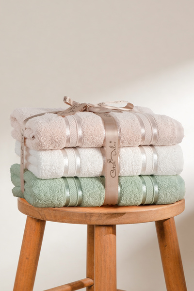 Coton Delux Set de prosoape Pera, 3 piese, bumbac 100% |   Prosop de baie |  ...