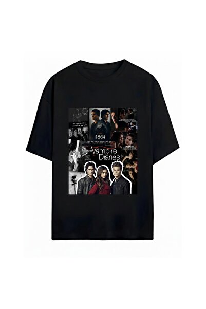 SVART WEAR The Vampire Diaries Printed Unisex Oversize T-Shirt