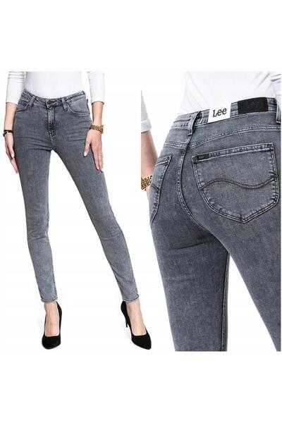 Lee Women's Jeans, Lee, Cotton, Regular Length, Zipper, 5 Pockets, Gray, 24/31