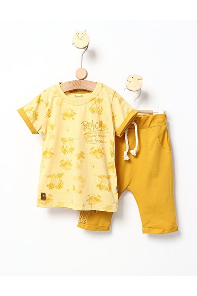 MiniKids Set vara Summer model cu galben 116 (5-6 ani)
