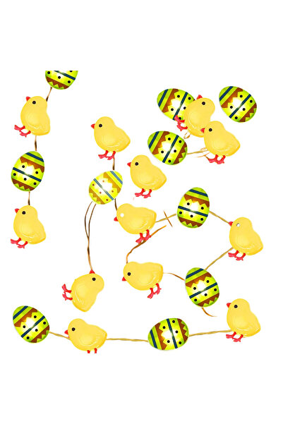 Other LED Easter Garland, Eggs and Chickens - Durable Plastic - 3m, 30 LED, W...