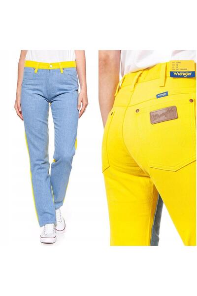 WRANGLER Blugi de damă, Wrangler, bumbac, lungime normală, fermoar, 5 buzunar...