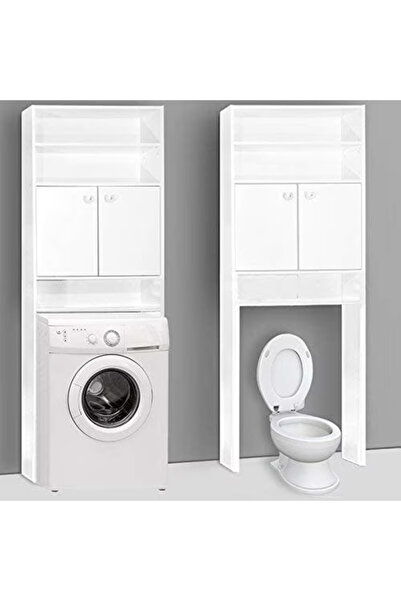 EGO Interiors Mobilier de baie, dulap pentru mașină de spălat, alb, 195 cm, Ego