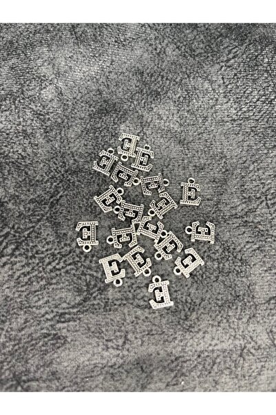 Mos Tespih 1 bucată litera E de culoare argintie, material pentru bijuterii, ...