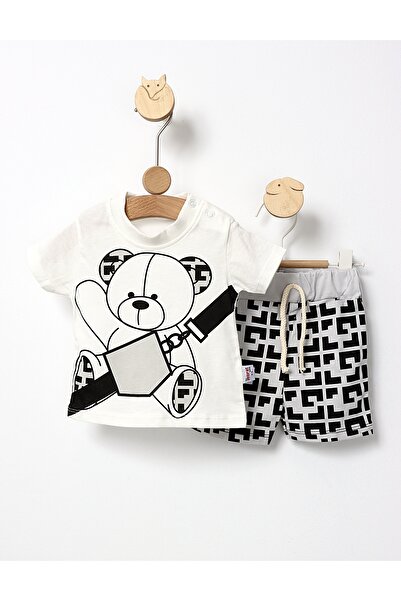 MiniKids Lucky Bear summer costume white-gray 110 (4-5 years)