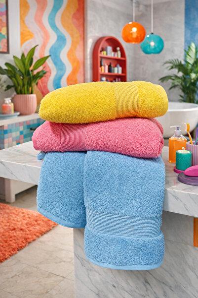 Pilloveland Trio Towel Set - 50 X 85 cm Hand and Face Towel Set