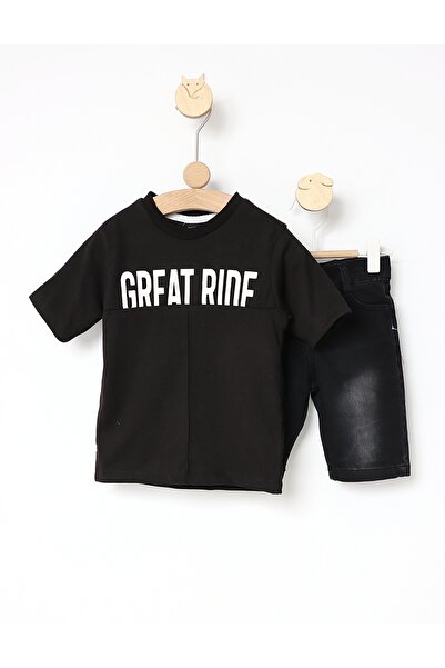 MiniKids Καλοκαιρινό κοστούμι Great Ride μαύρο 110 (4-5 ετών)